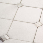 Square Rhombus Pearl White Thassos Shell Tile | Tile Club