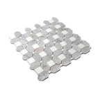 Thassos Square And Carrara Octagon Marble Mosaic Tile | Tile Club