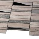 Villa Rapids Gray Marble & Glass Mosaic Tile | Tile Club