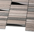 Villa Rapids Gray Marble & Glass Mosaic Tile | Tile Club