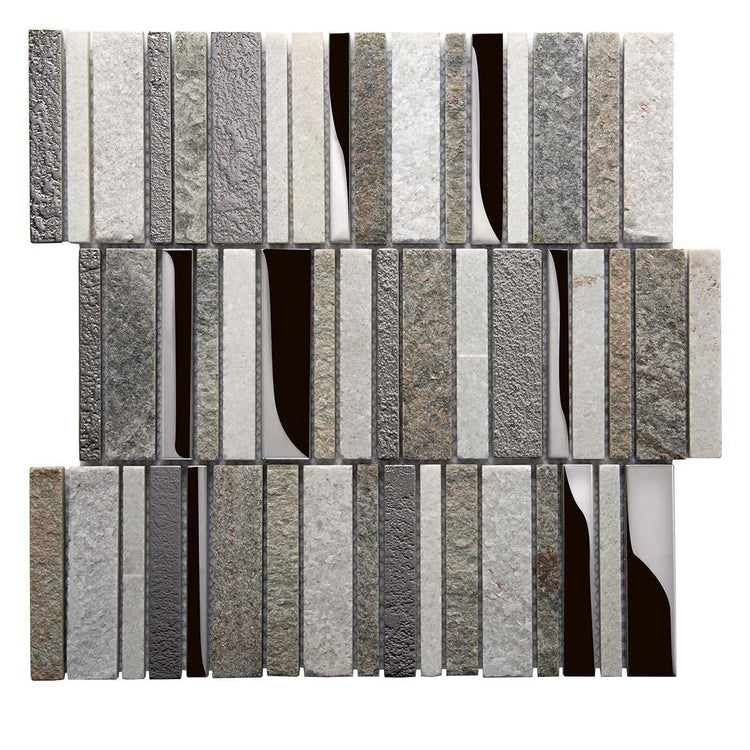 Villa Rapids Quartz and Glass Mosaic Tile
