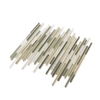 Waterfall Beige & White Linear Glass Mosaic Tile | Tile Club