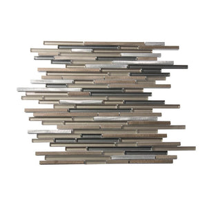 Waterfall Metal Glass & Metal Mosaic Tile Sample