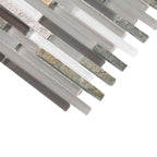 Waterfall Quartz Linear Glass And Quartz Mosaic Tile | Tile Club
