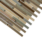 Waterfall Slate Linear Glass And Slate Mosaic Tile | Tile Club