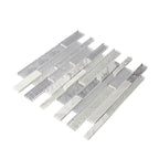 Waterfall Waves White Linear Glass Mosaic Tile | Tile Club