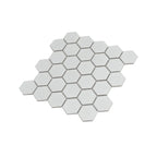 2'' White Matte Hexagon Porcelain Mosaic | Tile Club