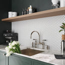 1'' White Matte Hexagon Porcelain Mosaic | Tile Club