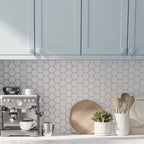 2'' White Matte Hexagon Porcelain Mosaic | Tile Club