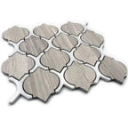 Beige Wooden Tile With Thassos Lines for Kitchen backsplash