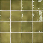 Lake Basil Glazed Ceramic Tile 4x4 Square | Tile Club 