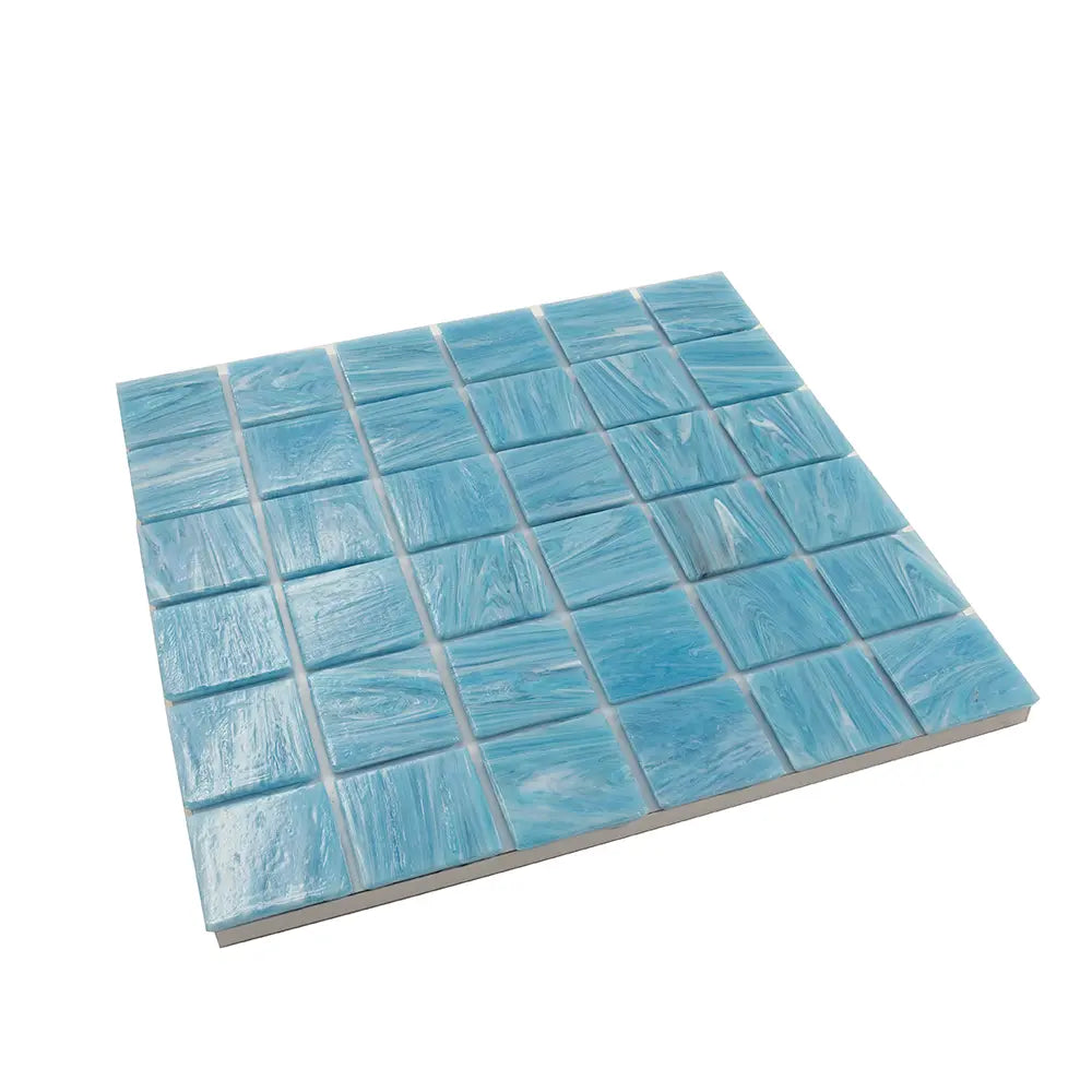 Ocean Surf Glossy 2" Mixed Squares Glass Pool Tile | Tile Club