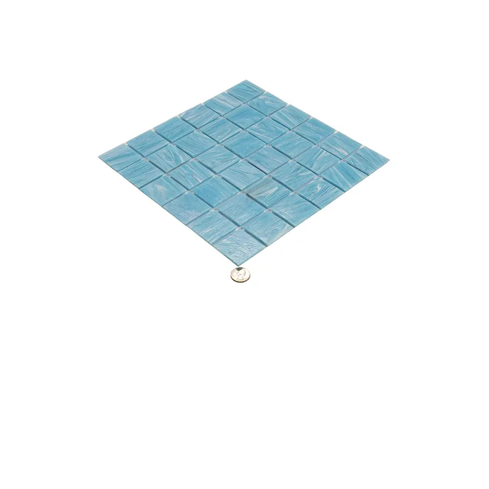Ocean Surf Glossy 2" Mixed Squares Glass Pool Tile | Tile Club