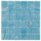 Ocean Surf Glossy 2" Mixed Squares Glass Pool Tile | Tile Club