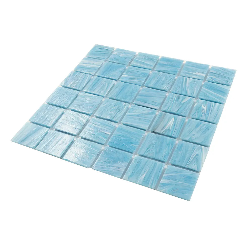Ocean Surf Glossy 2" Mixed Squares Glass Pool Tile | Tile Club
