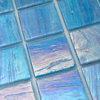 Pool Splash Glossy 2" Mixed Squares Glass Tile | Tile Club
