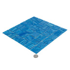 Underwater Pool Blue 2" Mixed Squares Glass Tile | Tile Club
