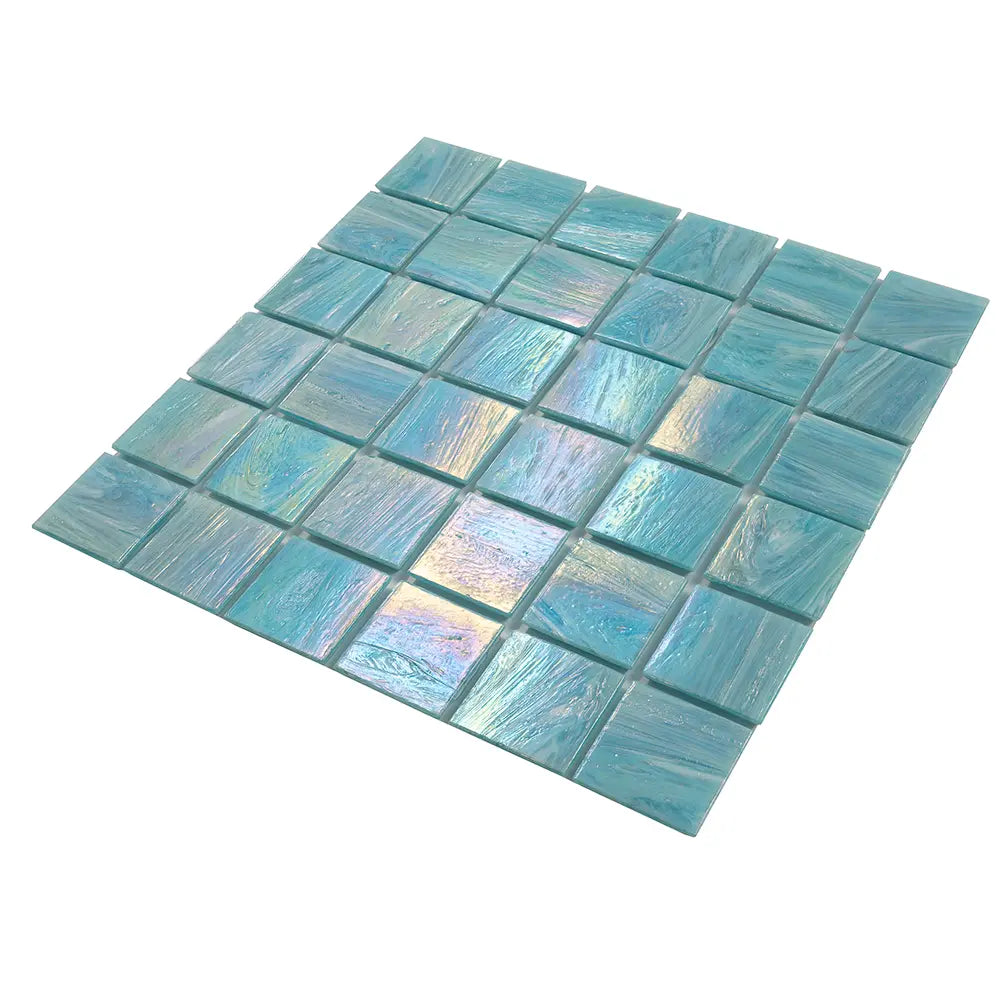 Mermaid Lagoon 2" Mixed Squares Glass Pool Tile | Tile Club