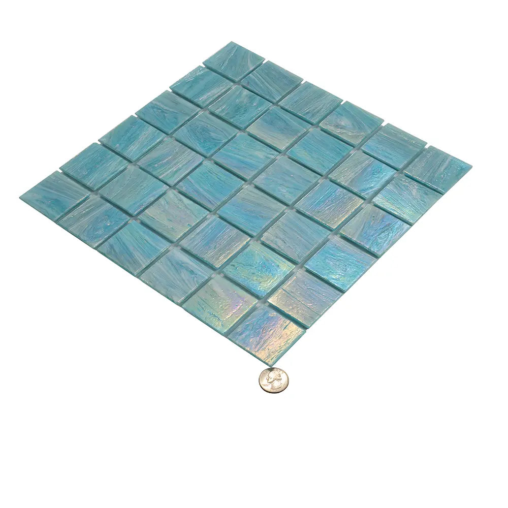 Mermaid Lagoon 2" Mixed Squares Glass Pool Tile | Tile Club