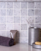 2X2 White Carrara Honed Mosaic Tile | Tile Club
