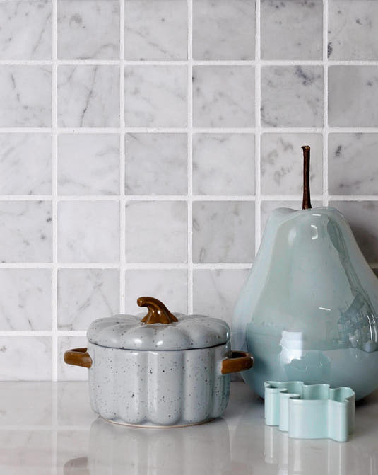 2X2 White Carrara Honed Mosaic Tile | Tile Club