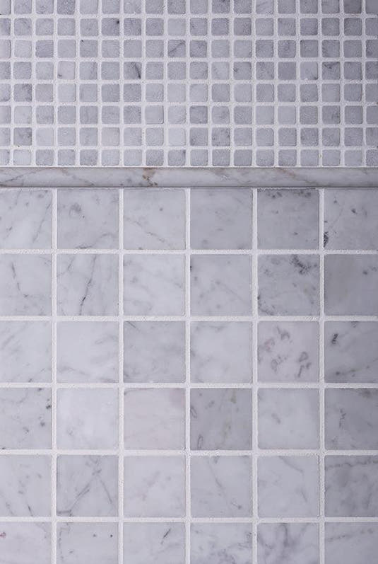 2X2 White Carrara Honed Mosaic Tile | Tile Club