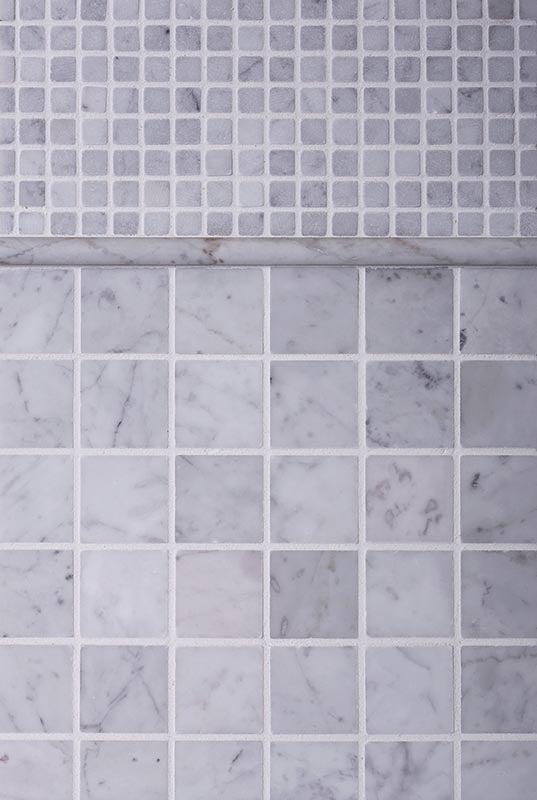 2X2 White Carrara Honed Mosaic Tile | Tile Club