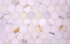 11.8" x 11.8" 2" Calacatta Gold Hexagon Tile