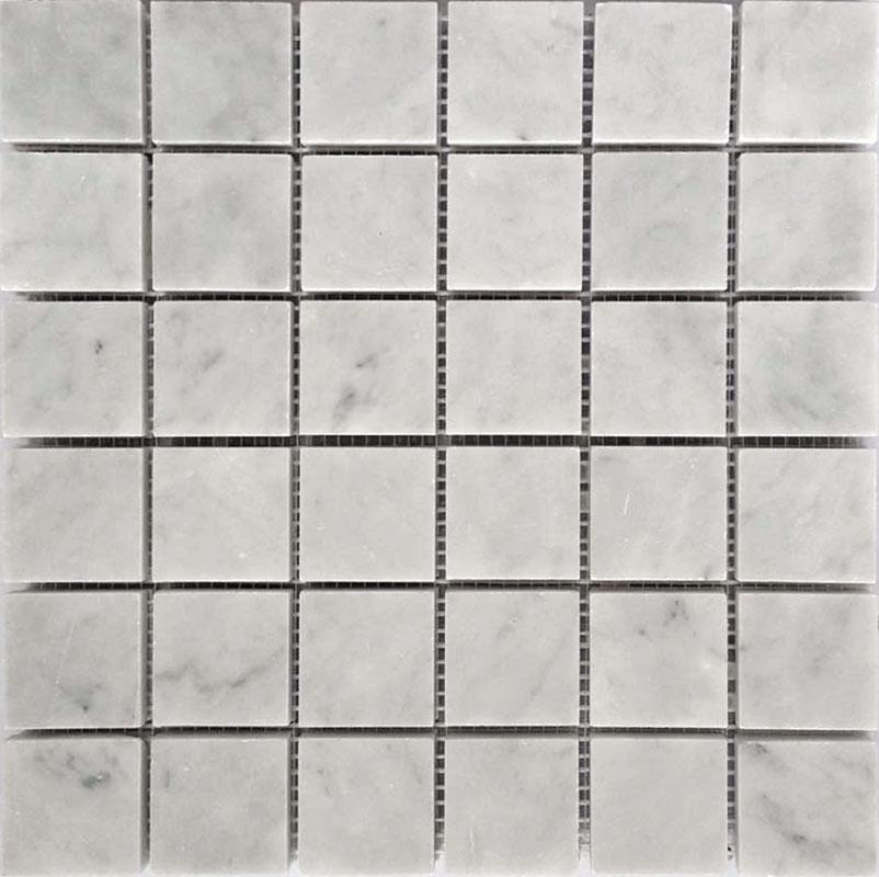 Tile Club | 2X2 White Carrara Honed Mosaic Wall & Floor Tile position: 1