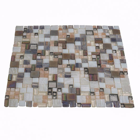 Beige Mini Versailles Glass Mosaic Tile | Tile Club