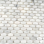 Bianco Carrara Oval Mosaic Tile | Tile Club