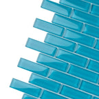 Sea Blue Glass Brick Tile | Tile Club
