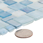 Blue Mini Versailles Glass Mosaic Tile | Tile Club