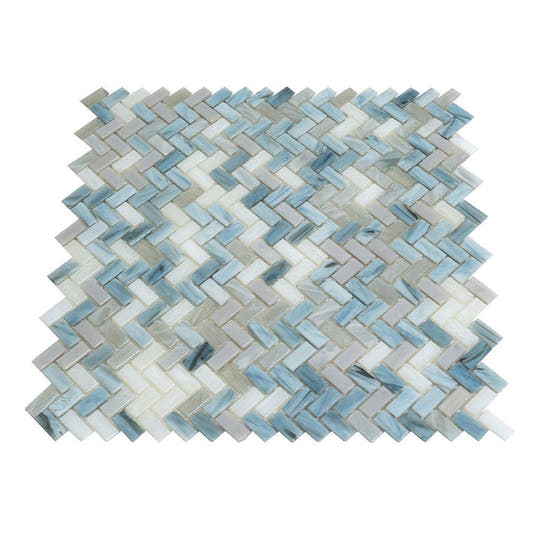 Blue Pearl Herringbone Mosaic Tile | Tile Club