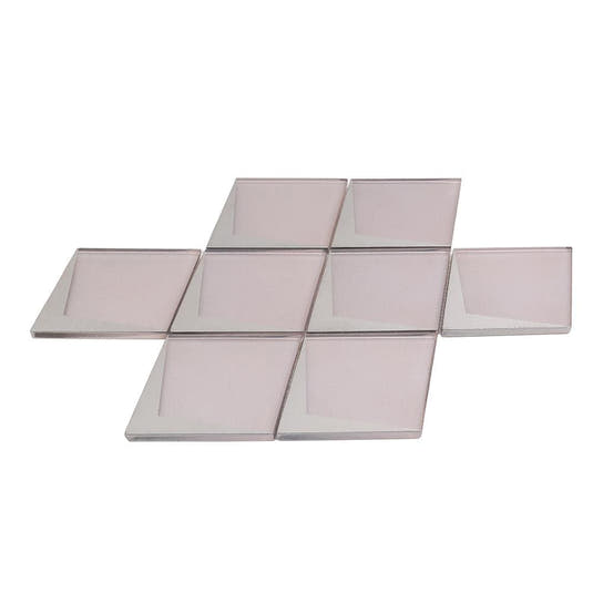 Blush Frost Diamond Glass Mosaic Tile | Tile Club
