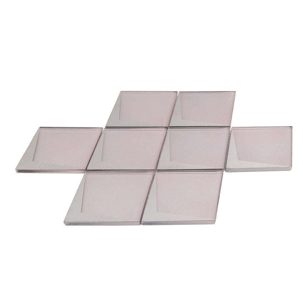 Blush Frost Diamond Glass Mosaic Tile | Tile Club