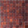 Brown Foil And Frosted Square Mosaic Tile