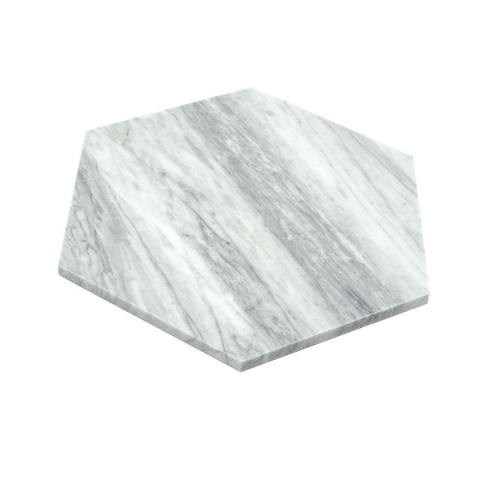 Calacatta Bluette Marble 10" Honed Hexagon Tile | Tile Club