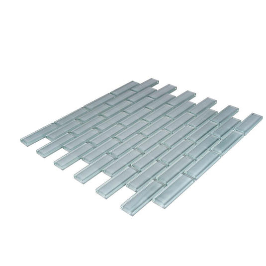 Chic Gray Glass Brick Tile | Tile Club