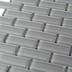 Cool Gray Glass Brick Tile | Tile Club