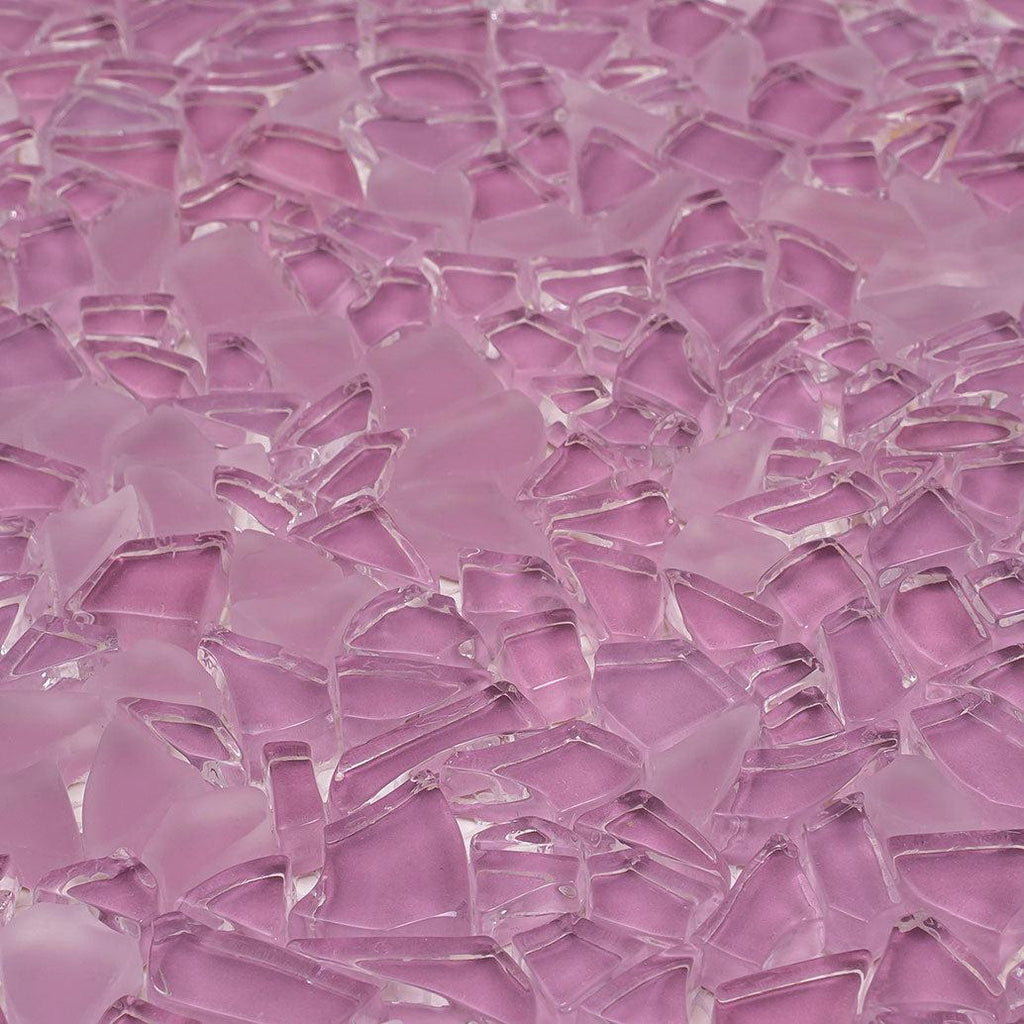 Diamond Mauve Rose Glass Pebble Mosaic Tile | Tile Club