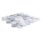 Frozen Dreams Hexagon Glass Mosaic Tile | Tile Club