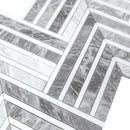 Geo Arrow Calacatta Bluette Marble Mosaic Tile | Tile Club