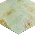 Gilded Age Green Hexagon Porcelain Tile | Tile Club