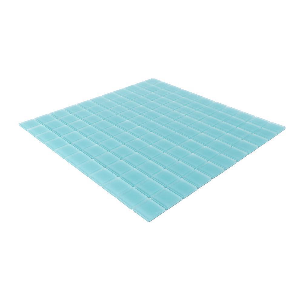 Glacier Aqua 1X1 Frosted Glass Tile | Tile Club