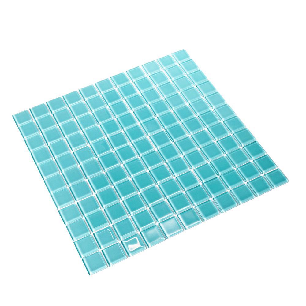 Glacier Aqua 1X1 Polished Glass Tile | Tile Club