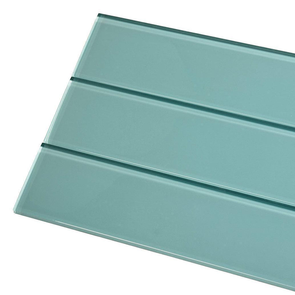 Glacier Aqua 3X12 Polished Glass Tile | Tile Club