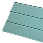 Glacier Aqua 3X12 Polished Glass Tile | Tile Club