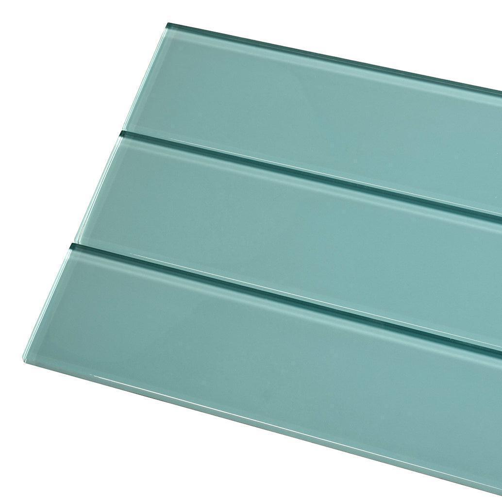 Glacier Aqua 3X12 Polished Glass Tile | Tile Club