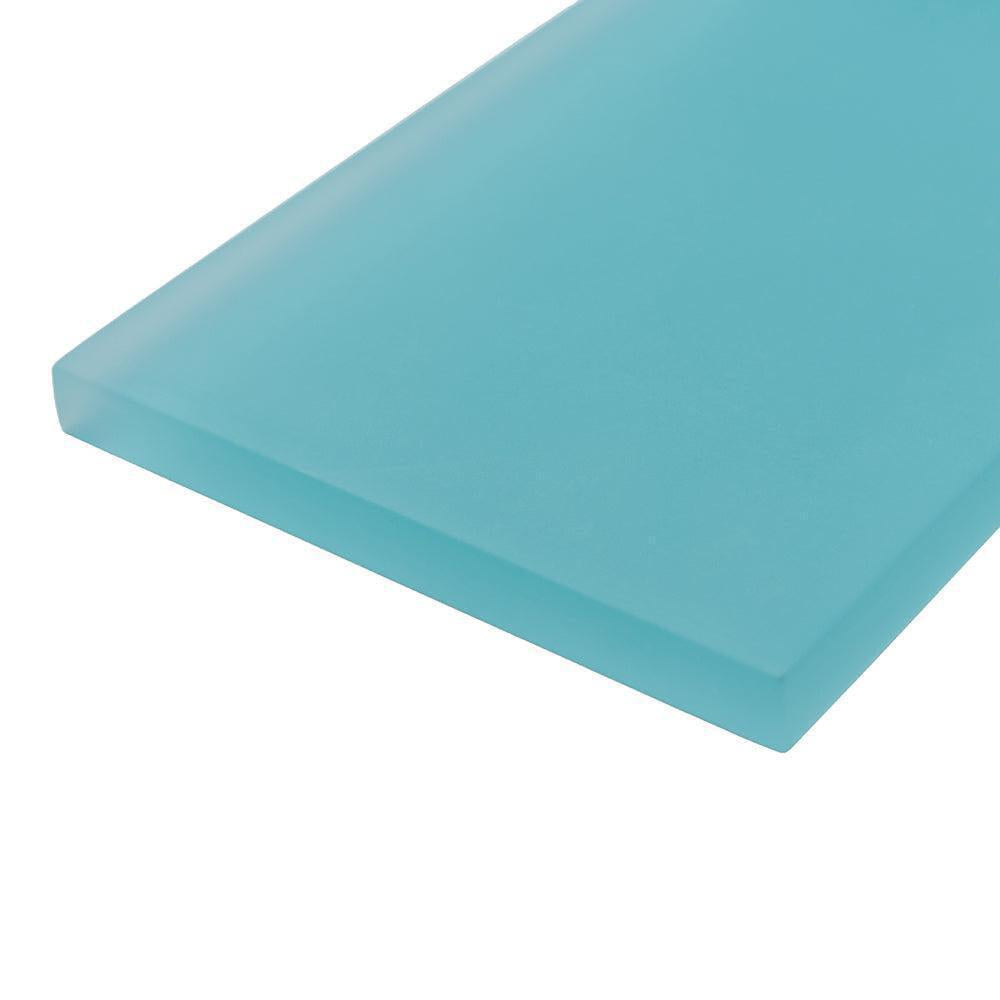 Glacier Aqua 3X6 Frosted Glass Subway Tile | Tile Club